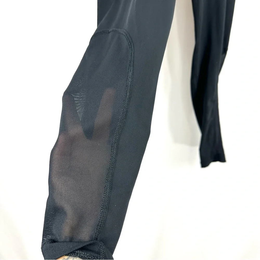Nike Pro Dri Fit Women’s Sz S Black Activewear Compression Tights Mesh Hem Pants - Picture 3 of 13